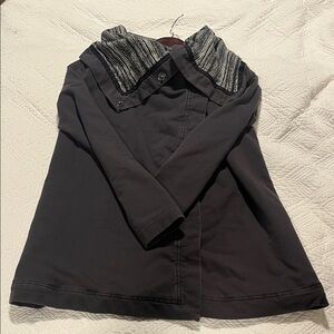 lululemon athletica Charcoal and Heathered Gray Cowl Neck Sweater